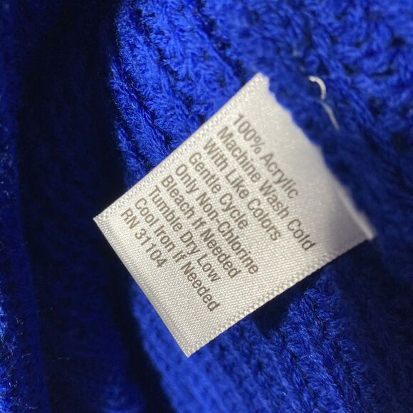 TRUE CRAFT white blue multicolor stripe color block crew neck pullover sweater M - Picture 10 of 11